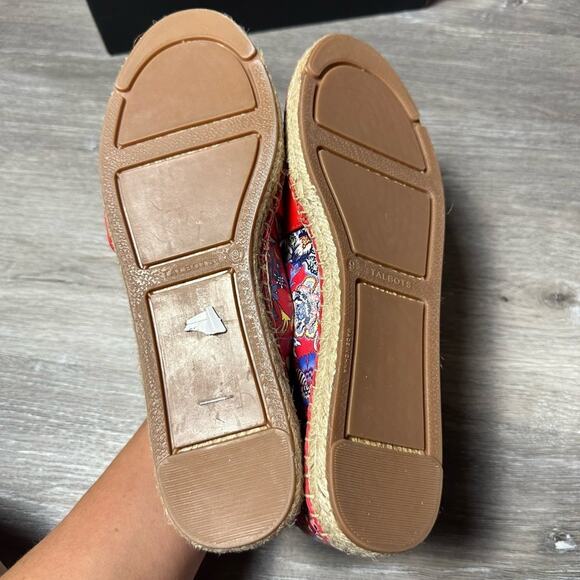 Talbots Red Pepper Izzy Buckle Espadrille Shoes - Picture 4 of 6